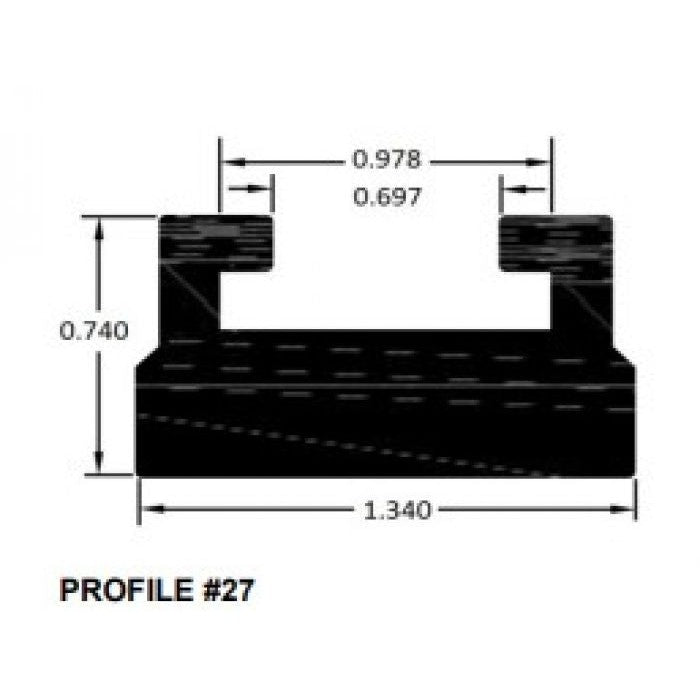 SPI Black Slide Runner Profile 27 56" 627-56-80