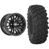 Set of 2 Mounted Wheel and Tire Kit Wheel: 14x7 2+5 4/110 Tire: 28x10-14 8 Ply