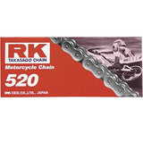 Cadena estándar natural RK 520 RK-M de 100 eslabones para ATV/UTV