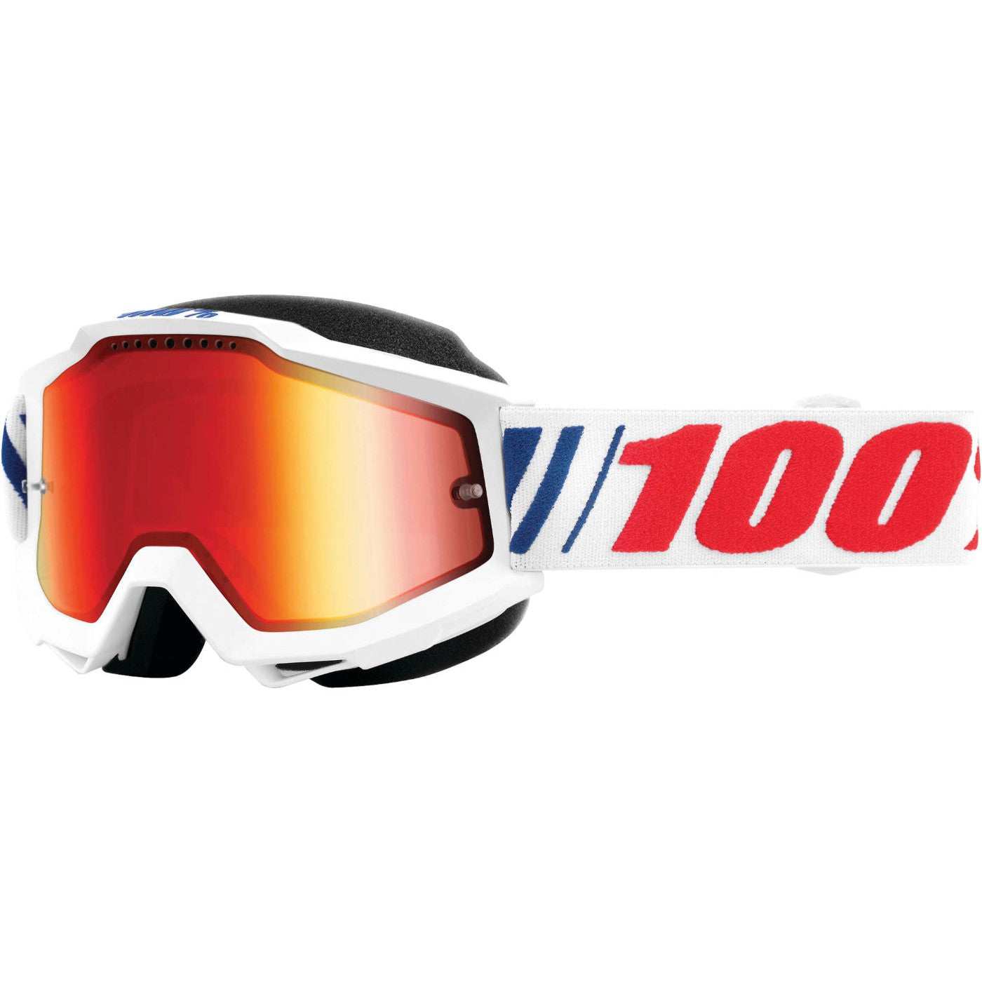 100% Gen1 Accuri Snow Goggles AFO66 with Red Mirror Lens - 50213-342-02