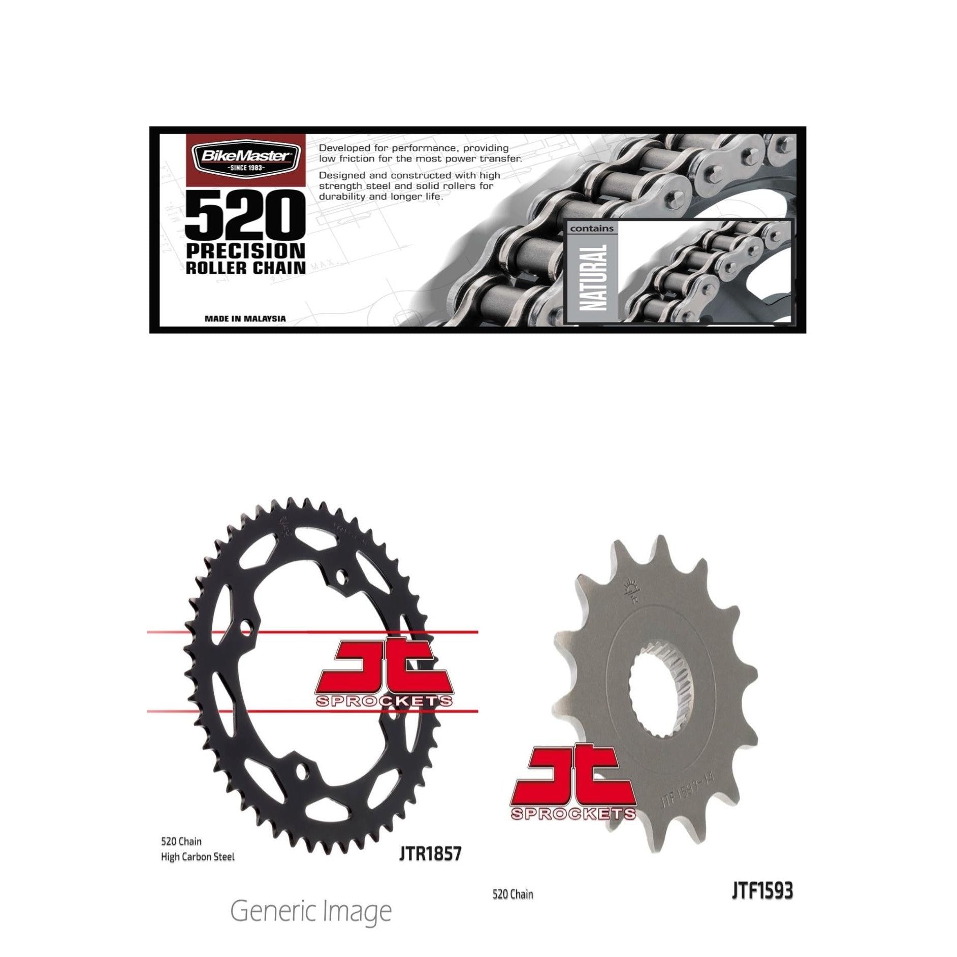520 Precision Chain,Front & Rear Sprocket Kit YAMAHA YFM250R Raptor 2008-2013