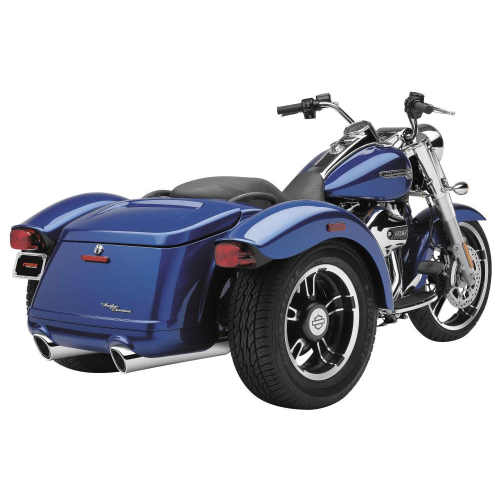 Cobra 909-Twins 4" Slip-on Muffler Chrome - 6302