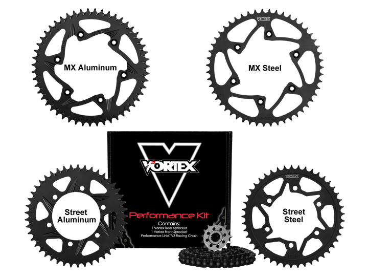 Vortex Black WSS 530RX3-116 Chain and Sprocket Kit 16-43 Tooth - CK6136