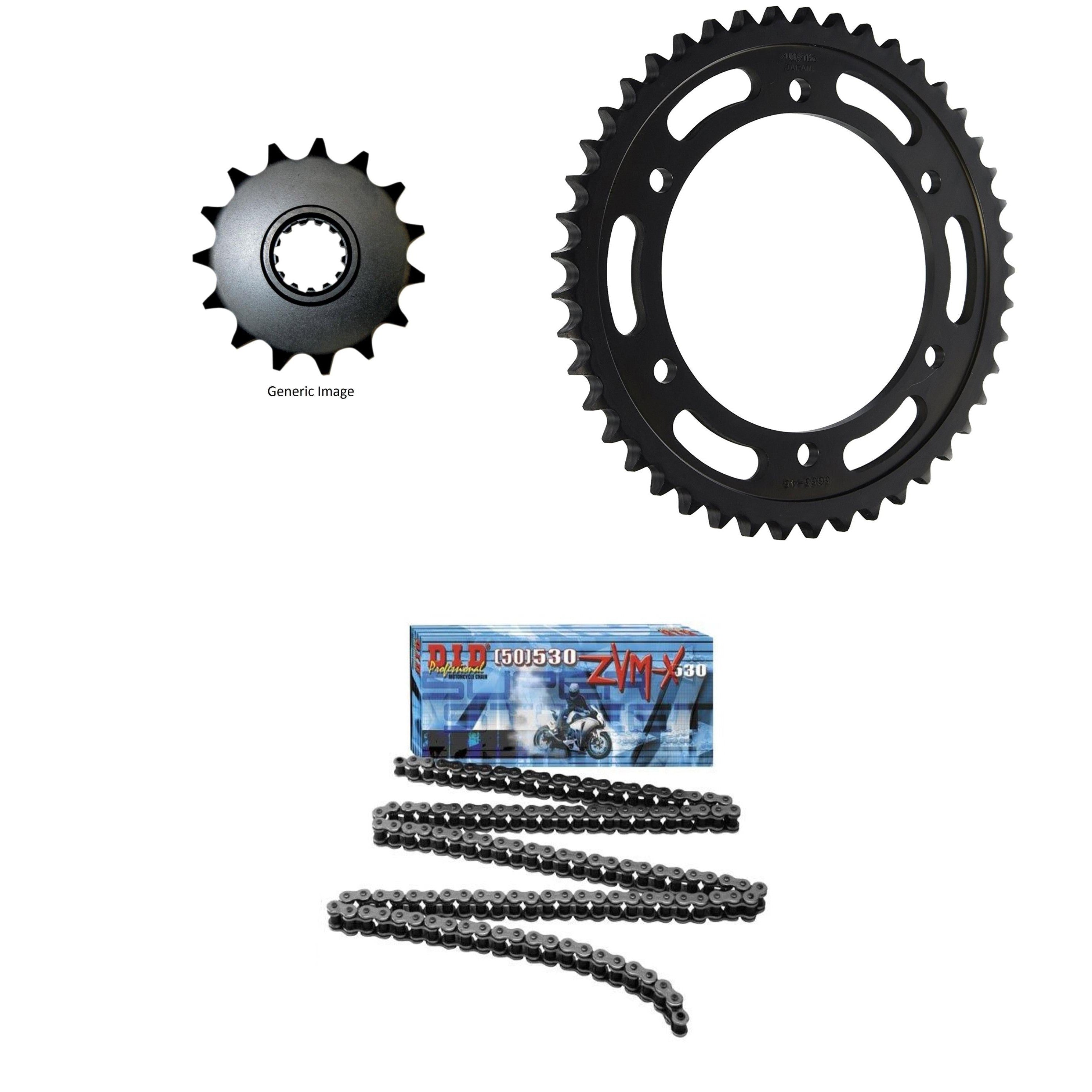 530ZVM-X Chain Natural, Front & Rear Sprocket Kit KAWASAKI ZRX1100R 2000-2001
