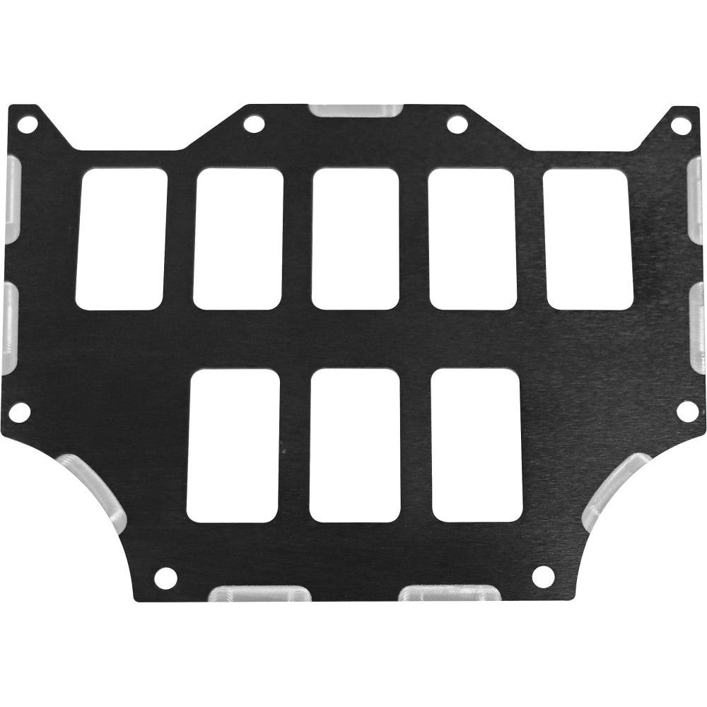 Modquad Switch Plate 8 Slot Black