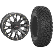 Set of 2 Mounted Wheel and Tire Kit Wheel: 15x7 4+3 4/137 Tire: 35x9.5-15 8 Ply