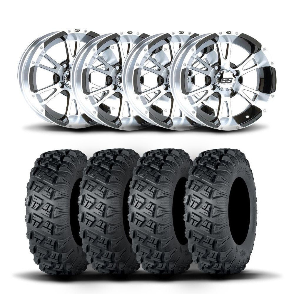 ITP SS212 15" Matte Black Wheels And Versa Cross XTR Tires [33x10-15]