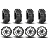 System 3 ST-3 Simulated Beadlock Gun Metal Grey 20" Wheels And XT400 Tires [33x9.5R-20]