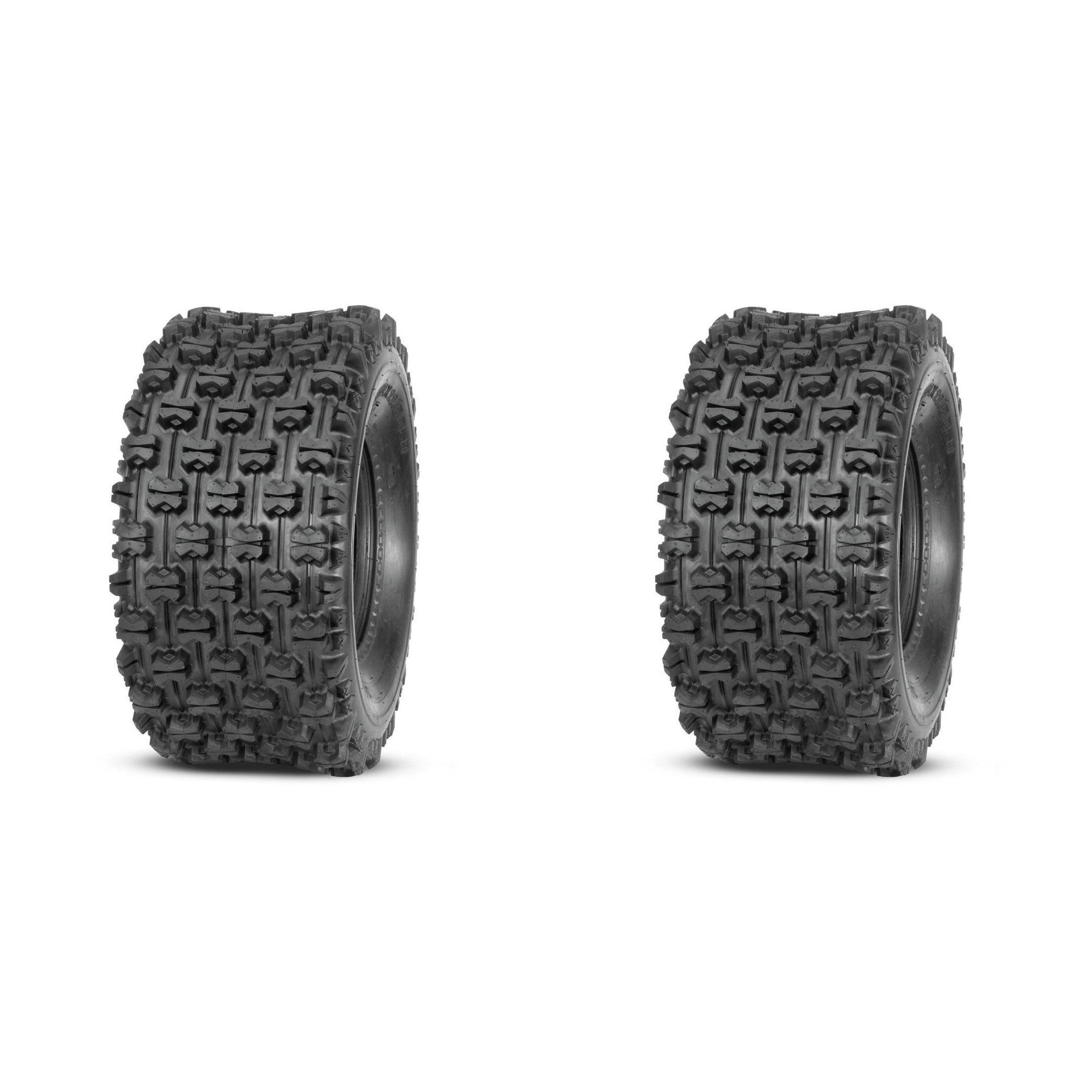 Set of 2 QUADBOSS QBT739 Rear Tires 22x11-9 4-ply