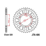 Aluminum Rear Sprocket 43T for Street KAWASAKI EX300 Ninja 2013-2016