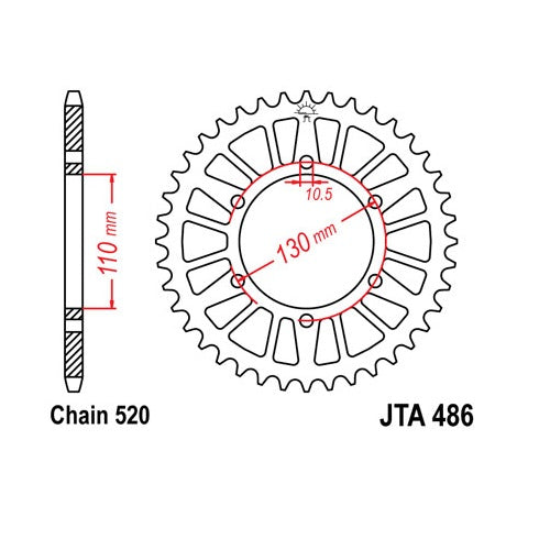Aluminum Rear Sprocket 43T for Street KAWASAKI EX300 Ninja 2013-2016