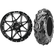 Set of 2 Mounted Wheel and Tire Kit Wheel: 14x7 5+2 4/110 Tire: 28x9-14 6 Ply