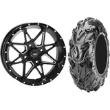 Set of 2 Mounted Wheel and Tire Kit Wheel: 14x7 5+2 4/110 Tire: 28x9-14 6 Ply