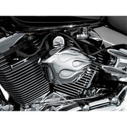 New Harley-Davidson FLSTFSE CVO Fat Boy 2005Flame Horn Cover Chrome by Kuryakyn