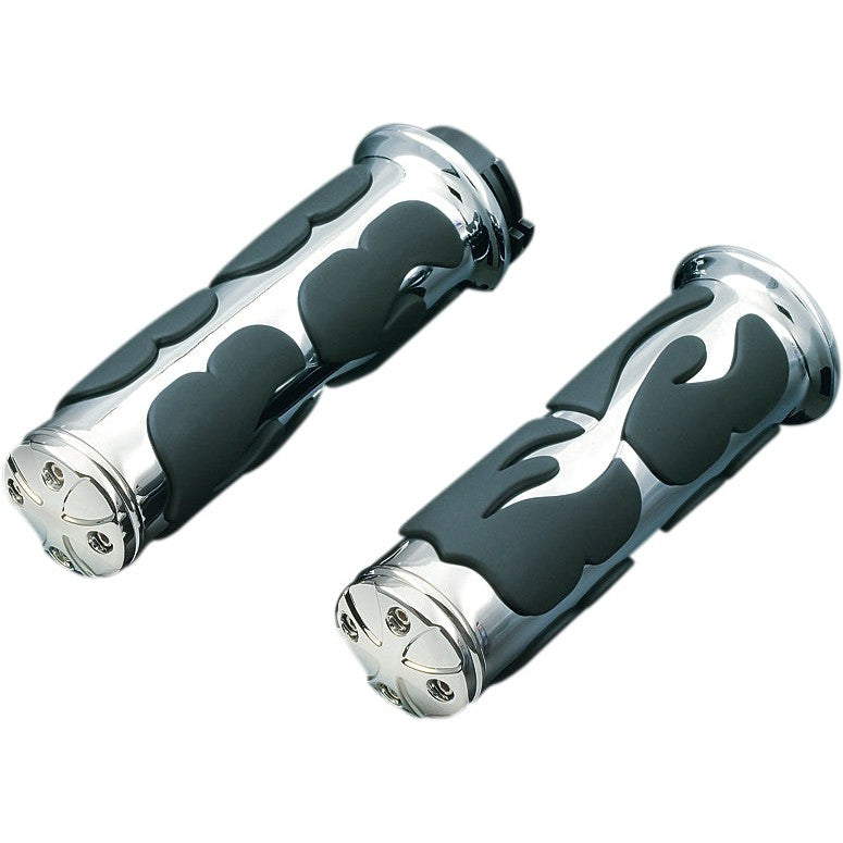 New Triumph Rocket III 2004-2009ISO Flame Grips 1" Chrome by Kuryakyn