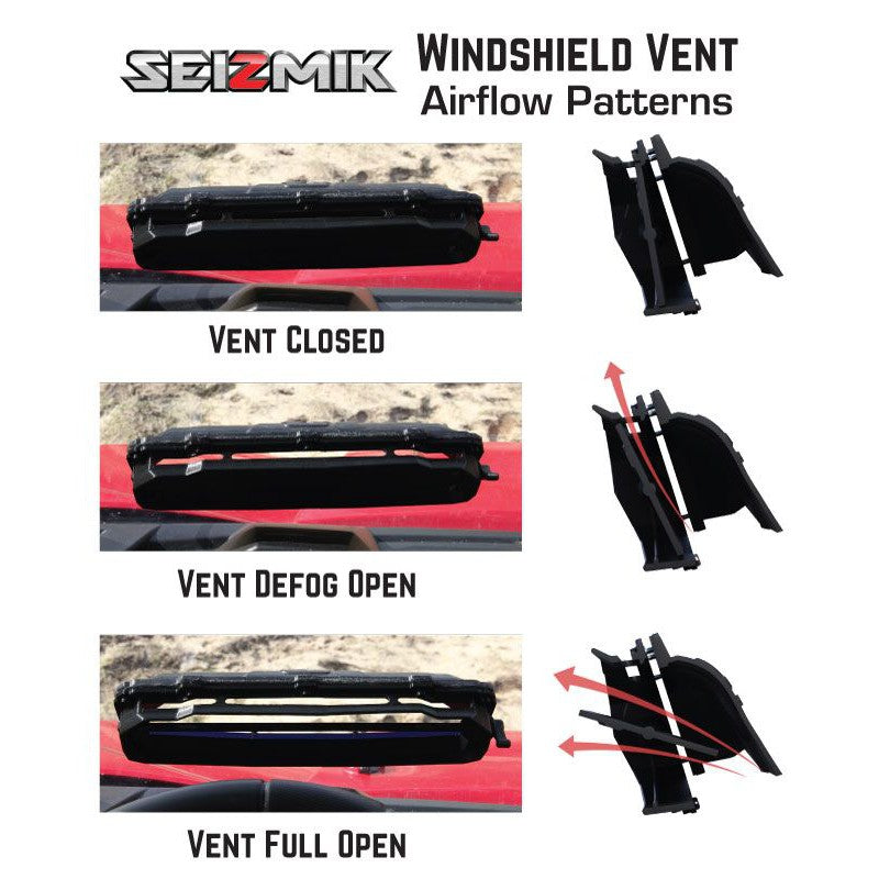 Seizmik Versa-Vent UV Resistant Polycarbonate Windshield 50-26081