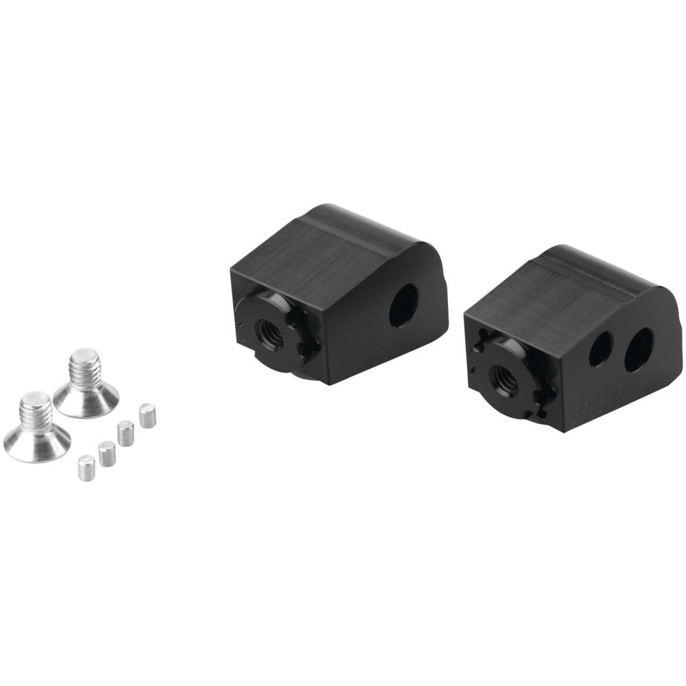 Puig Adjustable Footpeg Adaptors Passenger Black - 20257N