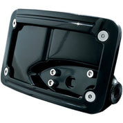 Curved Horizontal Side-Mount License Plate Holder Blacby Kuryakyn