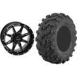 Set of 2 Mounted Wheel and Tire Kit Wheel: 14x7 5+2 4/110 Tire: 27x11-14 8 Ply