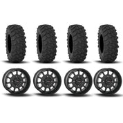 System 3 ST-5 Aluminum Matte Black 15" Wheels And XTR370 Tires [30x10-15]