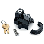 Kuryakyn Universal Helmet Lock Gloss Black 1-1/4-1-1/2"
