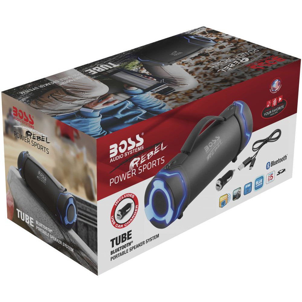 Boss Audio Systems Portable Speaker Tube Black LED