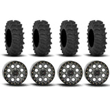 System 3 SB-7 Beadlock Titanium 18" Wheels And XM310 Extreme Mud Tires [35x9.5-18]