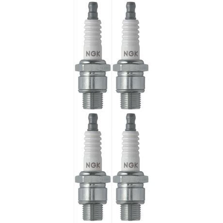 Set 4 NGK Standard Spark Plugs for Kawasaki H1-C 1972 Engine 500cc