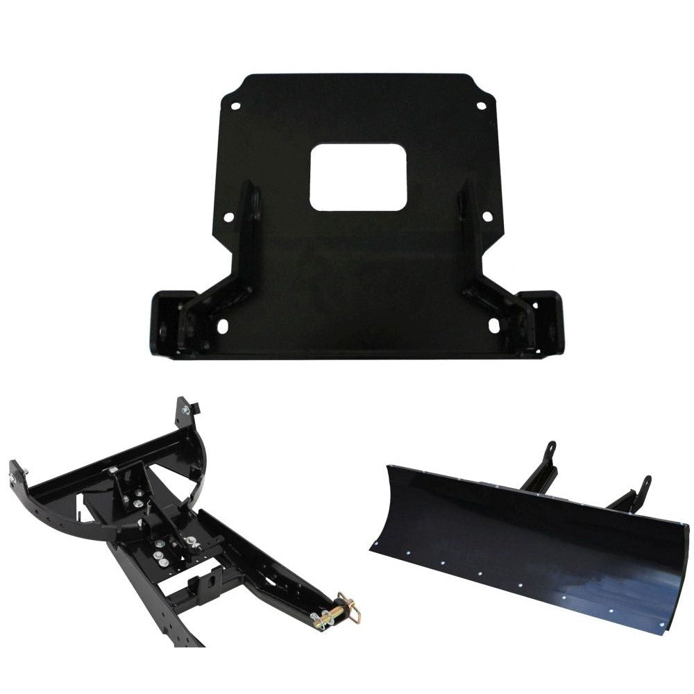 Denali Black UTV Snow Plow Kit For Polaris Ranger Crew XP 900 2013-2019