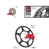 520H Chain Natural,Front & Rear Sprocket Kit for KTM 640 LC4 ADV 1999-2008