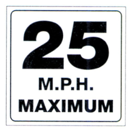 Voss Signs 490-MPH  Trail Sign - 25 Mph Maximum