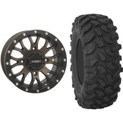 Set of 2 Mounted Wheel and Tire Kit Wheel: 14x7 5+2 4/137 Tire: 30x10-14 8 Ply