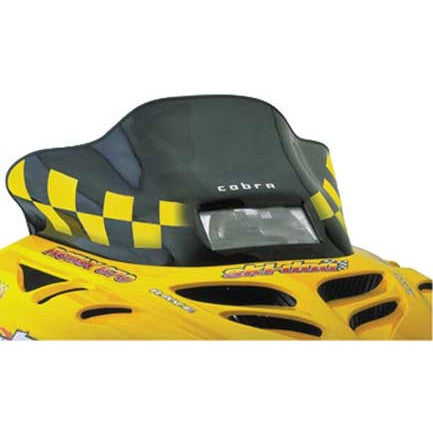 Powermadd Cobra Windshield Ski-Doo "S" Chassis Black W/Yellow Checks 13120