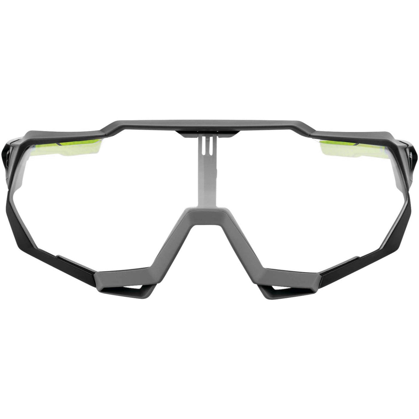 100% Speedtrap Sunglasses Soft Tact Cool Grey with Clear Lens - 61023-188-77