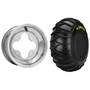 Set of 2 Mounted Wheel and Tire Kit Wheel: 9x8 3+5 4/115 Tire: 22x10-9 2 Ply