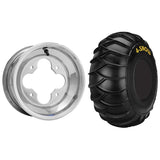 Set of 2 Mounted Wheel and Tire Kit Wheel: 9x8 3+5 4/115 Tire: 22x10-9 2 Ply