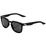 100% Hudson Sunglasses Soft Tact Black w/Smoke - 61028-100-57