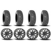 System 3 SB-4 Beadlock Matte Black 15" Wheels And SS360 Sand/Snow Tires [32x10-15]
