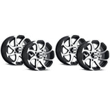 ITP Set of Four Twister Wheels Machined Black 14x7 4/137 5+2