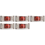 Set of 5 Chrome Plated Clearance Light Red