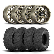 ITP Hurricane 14" Bronze Wheels And Mud Lite Tires [27x10-14]