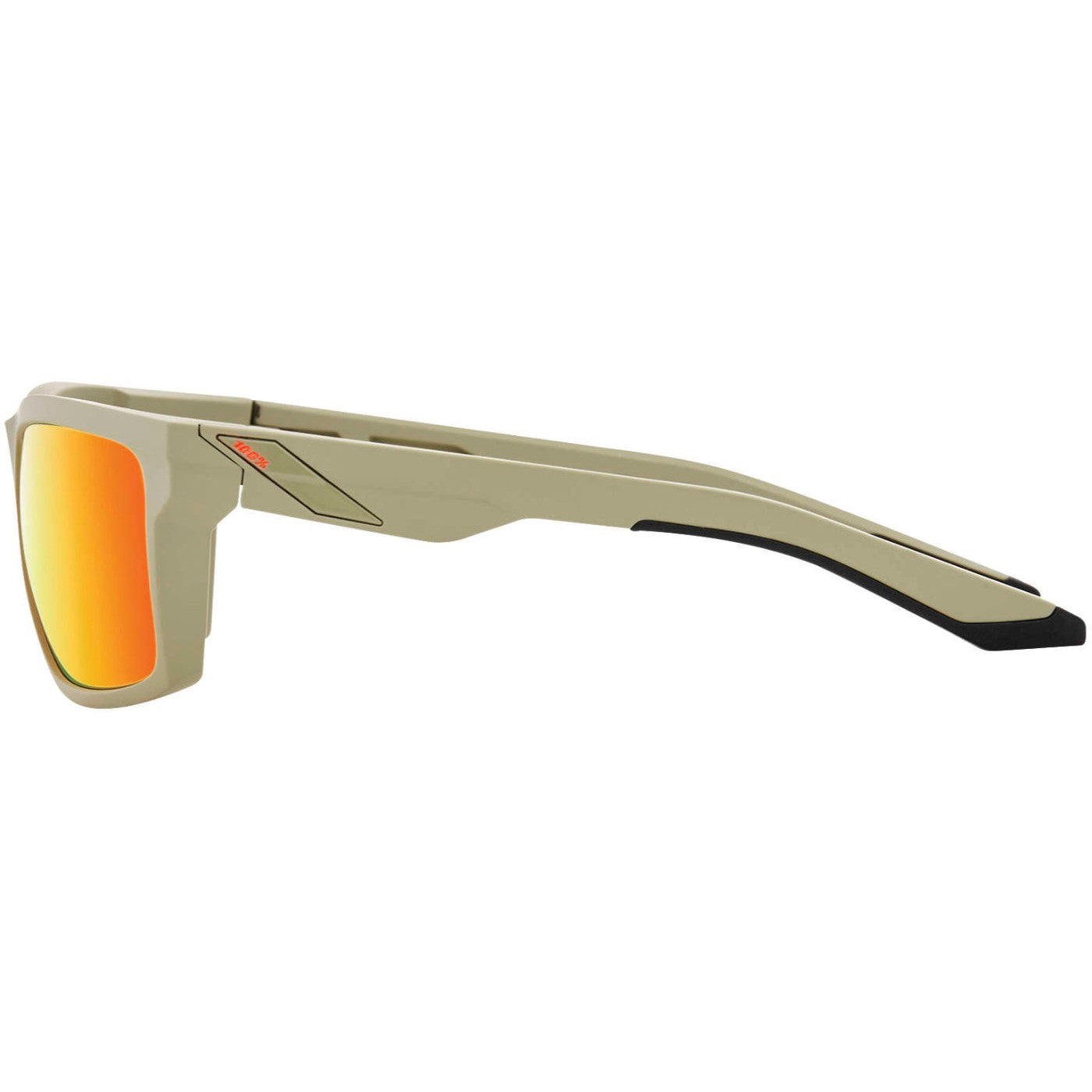 100% Daze Sunglasses Soft Tact Quicksand with Red Mirror Lens - 61030-104-43