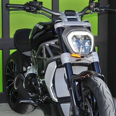 New Rage Cycles LED Replacement Turn Signals Front Black - XD-FS