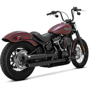 Vance And Hines Twin Slash Muffler 3in Slip On Exhaust Black With Fuelpak FP4