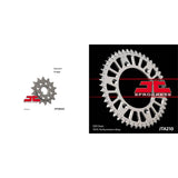 Kit de piñón delantero de acero y trasero de aluminio para todoterreno HONDA CRF450R 2002-2003