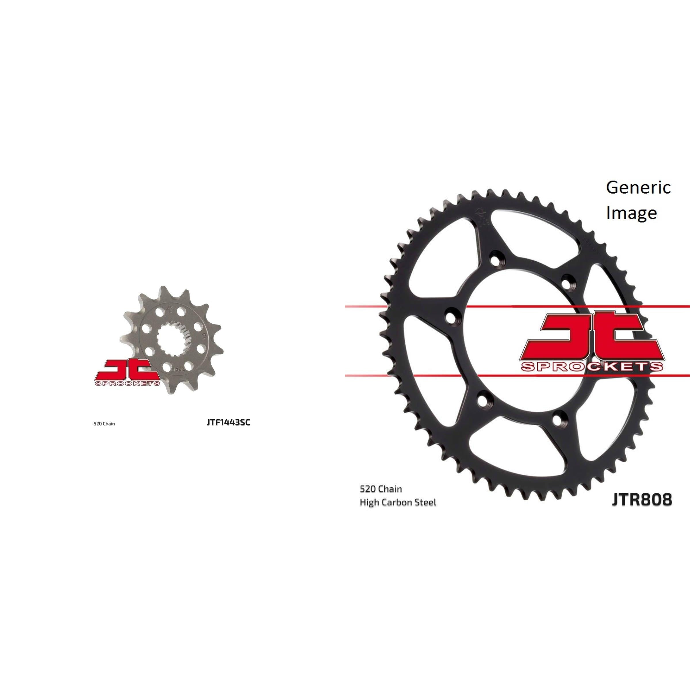 Front and Rear Steel Sprocket Kit for OffRoad SUZUKI RM-Z450 2013-2016