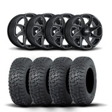 ITP Twister 14" Black Wheels And Terra Hook Tires [27x9-14]