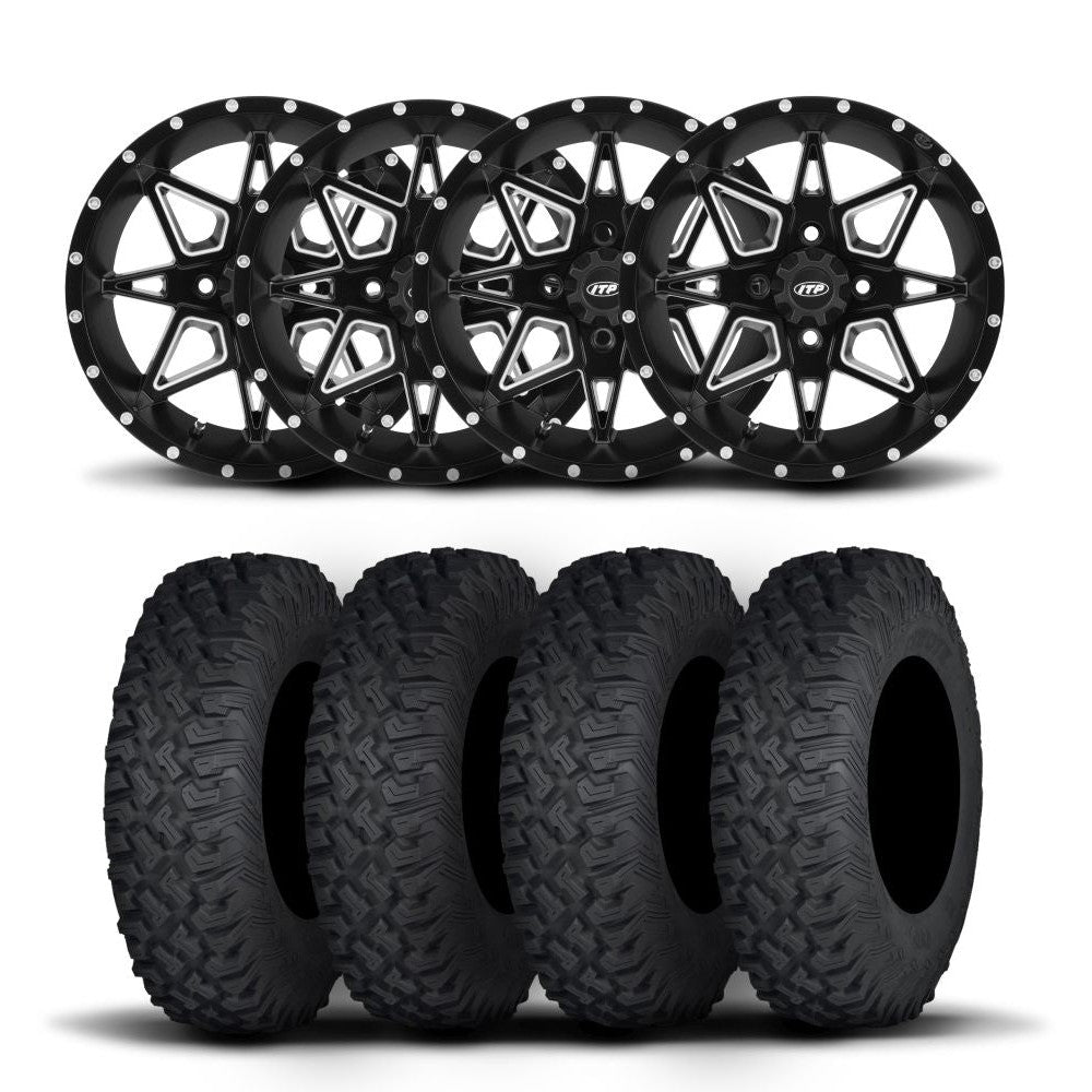 ITP Tornado 15" Matte Black Wheels And Coyote Tires [35x10R-15]