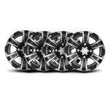 Juego de cuatro llantas de aleación ITP SS312 negras 14x8 4/137 12 mm 5+3