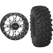 Set of 2 Mounted Wheel and Tire Kit Wheel: 14x7 5+2 4/137 Tire: 28x10-14 8 Ply